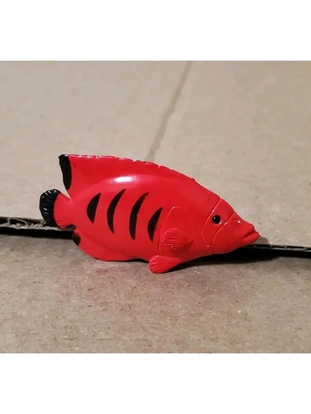 Safari Ltd. Miniature Red Angelfish Figurine - Black Stripes - Ocean Wildlife